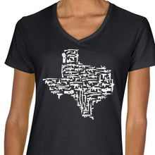 Load image into Gallery viewer, Black Texas Gun State Shirt Women Rifle Shotgun Pistol