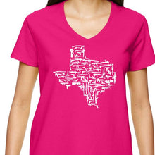 Load image into Gallery viewer, Pink Woman v neck Nevada gun state shirt AR15 AK47 1911 Glock