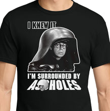 Load image into Gallery viewer, Spaceballs surrounded by a**holes unisex black shirt