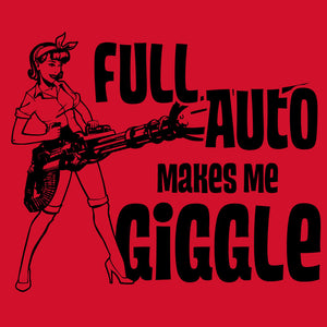 Lady shirt machine gun full auto v neck