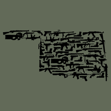 Load image into Gallery viewer, Oklahoma Gun State Shirt pistol rifle shotgun P90