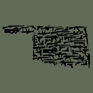 Oklahoma Gun State Shirt pistol rifle shotgun P90