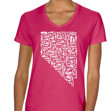 Load image into Gallery viewer, Pink Women Nevada Gun State Shirt