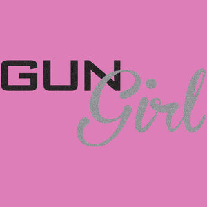 Glitter shirt gun girl v neck