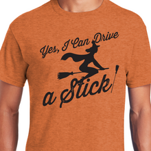 Load image into Gallery viewer, Halloween yes I drive a stick funny shirt